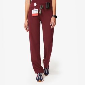 Figs Burgundy Livingston Basic Scrub Pants